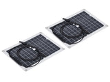 2 Pcs Solar Panels Kit 15W Portable Monocrystalline Solar Panel Charger for Outdoor Boat Caravan RV V1294-YM0523-3114210135711
