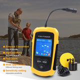 Portable Fish Depth Finder Water Handheld Fish Finder Sonar Castable Kayak Boat Fishfinder V1192-AZ-W-3809