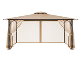 Gazebo Netting Replacement, Fit Most 10 x 12 x 7 FT Gazebo Curtain, Outdoor Garden Net, 4-Panel V952-LTWZDL10FT12PTRC2V0