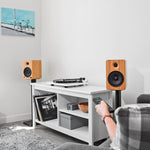 Kanto YU6 200W Powered Bookshelf Speakers with Bluetooth and Phono Preamp - Pair, Bamboo V398-KO-YU6BAMBOO-I