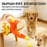 Manual Ball Launcher Adjustable Difficulty, No Batteries Needed, Clip-On Automatic Ball Dispensing, V1232-CWWJ-001