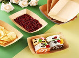 300 Pack 2 lb Paper Food Boats Trays, Heavy Duty, Oil Resistant Disposable Boat for Foods, Hot Dogs, V1259-DP01-A-5753