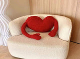 Red Heart Pillow Cartoon Plush Soft Comfortable Heart Shaped Pillow Toy Decoration for Living Room V1294-YM0626-3117220311111
