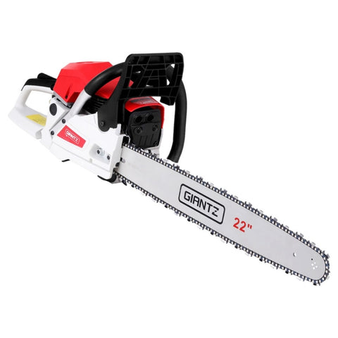 Giantz 74cc Petrol Chainsaw 22" Bar E-Start Tree Pruning Chain Saw CSAW-74CC-N-22FC-RDWH