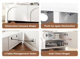 Artiss TV Unit Entertainment Unit Storage Cabinet Adjustable Shelf 180cm White FUR-Z-CT04-TV180-WH-AB