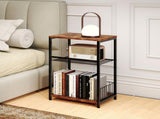 Levede Side Table 3-Tier Storage Shelf Modern Table NI1064-BR-AU