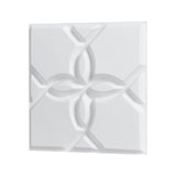 VEVOR 3D Wall Panels 33-Pack 30 x 30 cm PVC 2.97 m² Coverage Floral Matte White V952-PVC3DQBXDYSJ05PSDV0