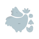 Weekend Chicken Patchworking Template Set - 8 Inch Acrylic Chicken Shape Sewing Stencil, DIY V1366-AZ2-W-16444