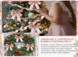 6 Rolls - Sparkling Gold Silk - Suitable for Christmas Trees, Gift Bows, DIY Crafts, Wreaths & Home V1188-ZXY-10687