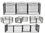8 Panel Pet Playpen Gate Extension w/ Lockable Door V178-66944