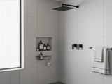 Bathroom Shower Bath Hot and Cold Square Mixer WATERMARK Certified in Black V63-847901