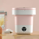 12L Mini Foldable Portable Washing Machine for Travel Small Apartments Student Rooms, Pink V1188-MS-325-0222