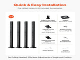 4-Pack Cable Railing Post, 914x25x50 mm Horizontal-Hole Deck Railing Post with Pre-Drilled Holes, V952-4JZLGZXHS914UUOI6001V0