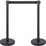 Crowd Control Stanchion, Set of 6 Pieces Stanchion Set, Stanchion Set with 6.6 ft/2 m Black V952-GLZHSHDJTZGT6K2UKV0
