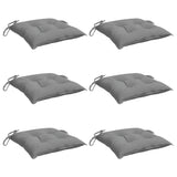 Chair Cushions 6 Pcs Grey 40x40x7 Cm Fabric 43_314865