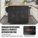 VEVOR Kitchen Island Cart Rolling Storage Cabinet on Wheel with Drawer & Shelves V952-QFBYDKCFD2XJ6INJTV0