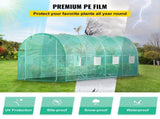 Walk-in Tunnel Greenhouse Galvanized Frame & Waterproof Cover 15x7x7 ft V952-YDSDWSL1577FTL1FIV0