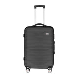 24" Digital Weighing Scale and USB Charging Port Lightweight Luggage Suitcase Silver Black V1181-FB3001-M-BK-NEW