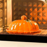 Halloween Pumpkin Ceramic Butter Dish With Lid Seasonal Tabletop Storage Container For Kitchen V1369-AZ3-W-14961