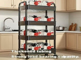 Five-Tier Rolling Cosmetics Storage Rack - Made of durable plastic, equipped with 360-degree swivel V1106-WCSNJ002