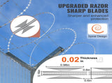 Razors, 98 ft Razor Barbed, 2 Rolls Razor Fencing Razor Fence, Razor Ribbon Barbed V952-JSSWDPCS98YCH9ZJJV0