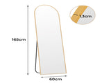Yezi 165X60CM Full Length Mirror Wall Mounted Mirror Gold DECO1036-165-GD