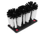 3 Heads Cup Brush Water Bottle Cleaning Brush Glass Cup Washer with Suction Base for Hotel Bar V1294-YM0901-3117250037611