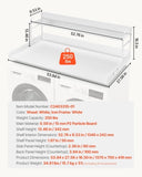 Washer Dryer Countertop with Shelf 54"x27" Wooden Washer Dryer Cover White V952-XYTM54INCHBSYQ6H4V0