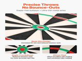 Dart Board, High-Grade Self-Healing Sisal Fiber Dartboard with Staple-Free Bullseye, Blade Wire & V952-JMFBPFZJM1357B09N001V0