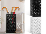 Rectangular Black Metal Umbrella Stand Holder - Space-Saving Design, 16.5x16.5x42cm V178-59216