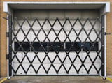 Single Folding Security Gate, 85" H x 95" W Folding Door Gate, Steel Accordion Security Gate, V952-SSFDMDM2X2.28M001V0