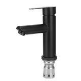 G1/2 Stainless Steel Hot and Cold Water Faucet Bathroom Countertop Basin Sink Water Tap Black V1294-YM0901-3112210043011