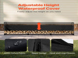 Firewood Rack with Waterproof Cover, 383 x 36 x 117 cm Outdoor Firewood Holder, 660lb Weight V952-DCJPSYGNJB152FGMBV0