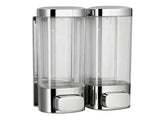 Double Soap Dispenser Drip Proof Wall Mounted Gel Hand Soap Dispenser for Bathroom 320mlx2 Metal V1294-YM0901-3112250038412