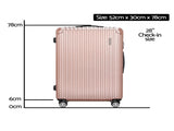Wanderlite 28-inch Luggage Set with TSA LockABS Hard Shell Travel Suitcase Organiser Luggage Case LUG-ABS-VG-28-RG
