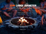 Fire Pit Ring, Fire Pit Insert with Barbecue Fire Ring, 35-In Outer/31-In Inner Diameter, 8.5in V952-DKJHH31INCH165WYPV0