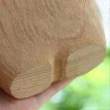 Clearance!Handmade Wooden Cat Vase Solid Wood Handmade Vase Solid Wood Cat Statue Vase Modern Shelf V1366-AZ2-W-21438