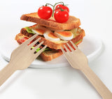 1800pcs Disposable Wooden Forks Eco Friendly Cutlery Extra Strong Bulk V563-WB1603-50-1BOX