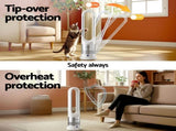 Devanti Bladeless Tower Fan Heater and Cooler 2in1 Portable Oscillation Fan for Bedroom Room Office FH-A-BL-1200-WH