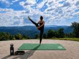Mandala Yoga Mat Premium Bundle, Includes Yoga Mat 188cm H x 61cm W, Yoga Strap & Steel Hydration V398-MA-494JDG