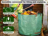 3-Pack 80 Gallon Yard Waste Bags, Reusable Heavy Duty Collapsible Garden Leaf Bags with Plastic V1258-DP02-C-244