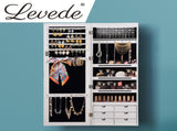 Levede Jewellery Cabinet Full Length JB1012-LED-WH
