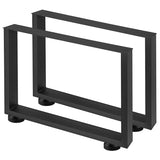 Black Metal Table Legs Set of 2 Steel Table Legs 800x720 MM Dining Table Legs Office Table Legs V952-ZTHS800X720MM0001V0