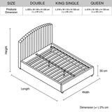 Camelia King Single Size Bed Frame Pink Velvet Upholstery High Headboard Quality Slats Metal V43-BED-CAM-KSPN