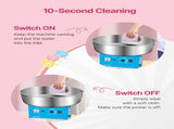 Electric Cotton Candy Machine, 1000W Commercial Candy Floss Maker with 52cm in Stainless Steel Bowl, V952-TSDRMHTJLSWGP21VKV3
