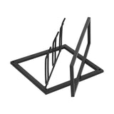 Wall Mounted Wine Rack Black Rhombus Shaped Wall Mounted Double Hook Wine Rack for Wine Cellar Home V1294-YM0523-3118210295411