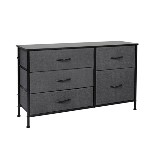 Levede Storage Cabinet Tower Chest Dark Grey CH1097-DG