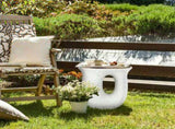 U-Shaped Terrazzo Concrete Outdoor Stool V767-JJ-ZZ1187-G1