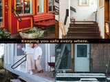 Wall Mount handrails for Outdoor Steps, Stair Railing U-Shaped for handrail with Black Powder Coat V1370-AZ4-05556