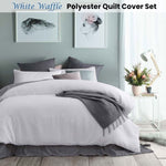 Accessorize White Waffle Polyester Quilt Cover Set King V442-HIN-QUILTCS-POLYWAFFLE-WHITE-KI